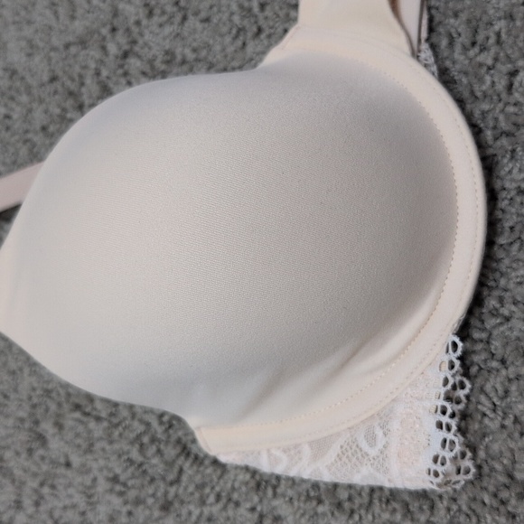 SOMA Embraceable Demi Bra Lace Trim Underwire Pale Sand color Size 34D - Picture 4 of 13